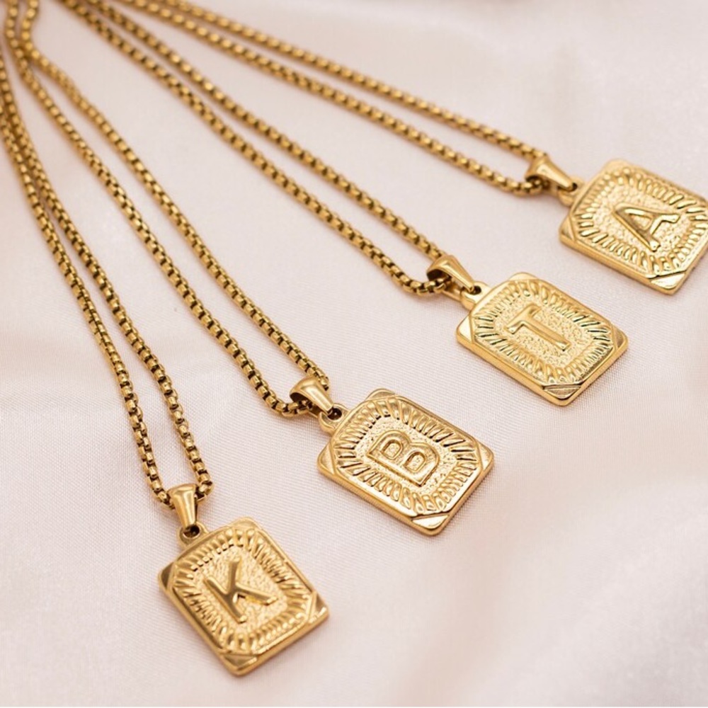 Initial Personalized Necklace Gold Waterproof